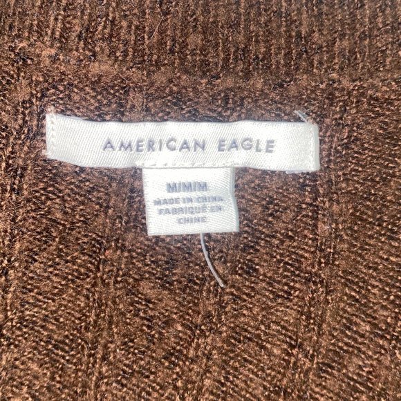 American Eagle Cropped Brown Cardigan - Picture 4 of 4